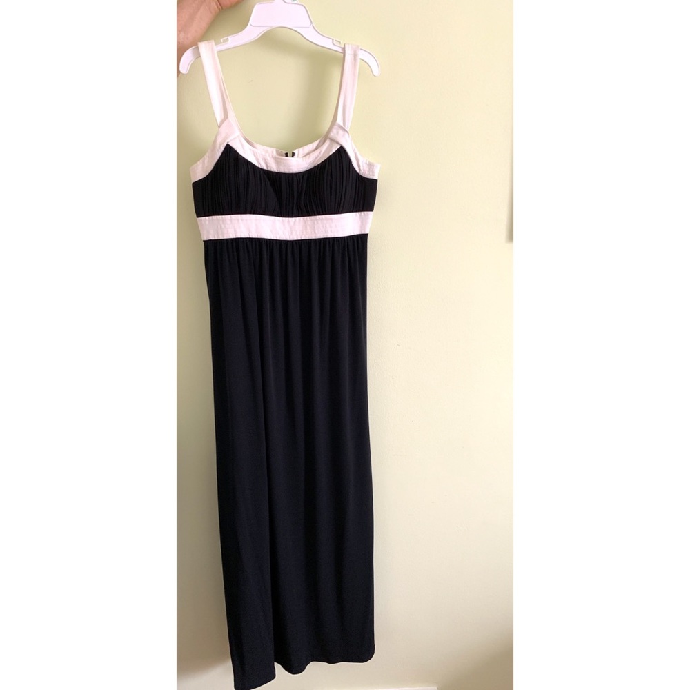 Empire Waist Black and White Gown